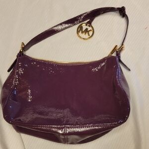 Michael Kors Glossy Purple Shoulder Bag
